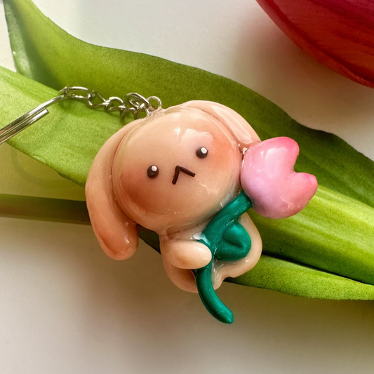 Tulip Bunny Keychain