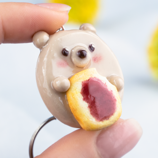 The Jam Toast Bear Keychain